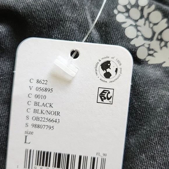 New Free People Hot Shot Slim Skirt Black L FP Movement Midi Mini Washed Gray - Picture 14 of 15